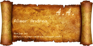 Almer Andrea névjegykártya