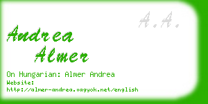 andrea almer business card